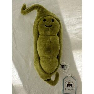 Jellycat VIVACIOUS PEA Pod Soft Plush Toy CUTE Stuffed Veggie Vegetable Food NWT